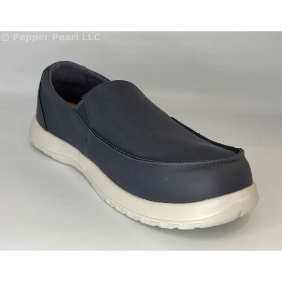 Navy Comfortable Slip On Work Leisure Loafer Shoes Men's Size 9 Women's 11 - Picture 5 of 11